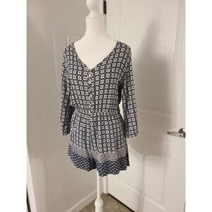 Dina Be Patterened Short Romper